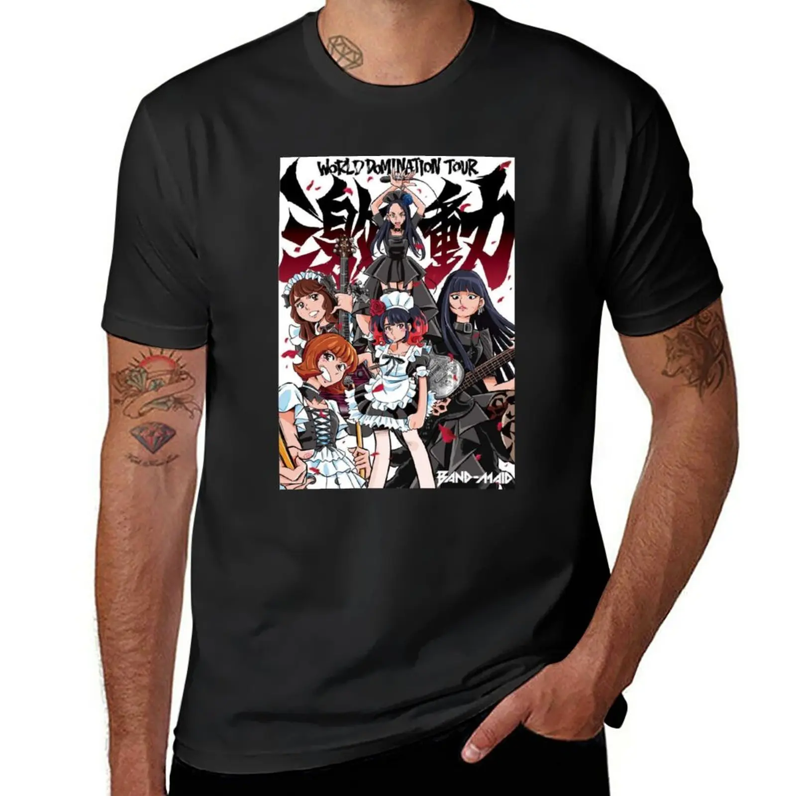 Band Maid - World Domination Tour T-Shirt sweat shirts summer clothes tees men clothings