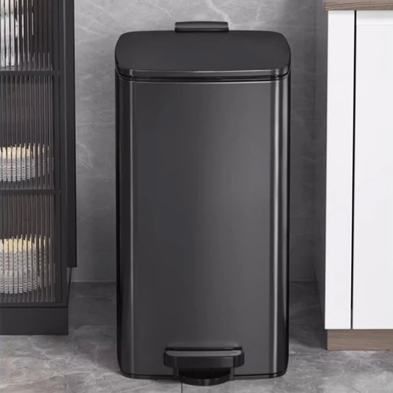 

Pedal Waste Bins Food Waste Disposal Trash Can Kitchen Luxury Litter Bins Recycle Cleaning Dustbin Household Bathroom Accessorie