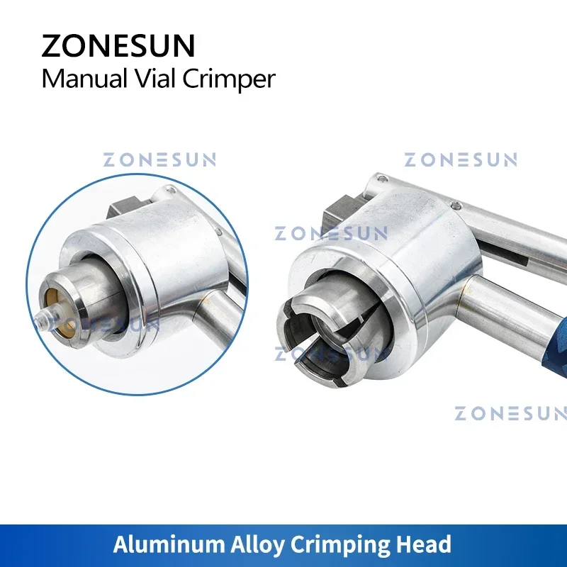 ZONESUN Lọ Nước Hoa Crimper Bằng Tay Cầm Tay Lọ Gắn Mũ Crimper Xịt Mũ Hàn Kín Dụng Cụ Hợp Kim Nhôm ZS-PBC1