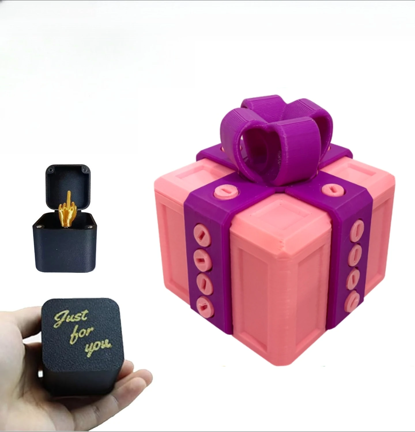 الإصبع الأوسط في صندوق، هدايا الكمامة عيد الميلاد، هدايا مضحكة، هدايا الفيل الأبيض للبالغين، هدايا ملتعبة للرجال