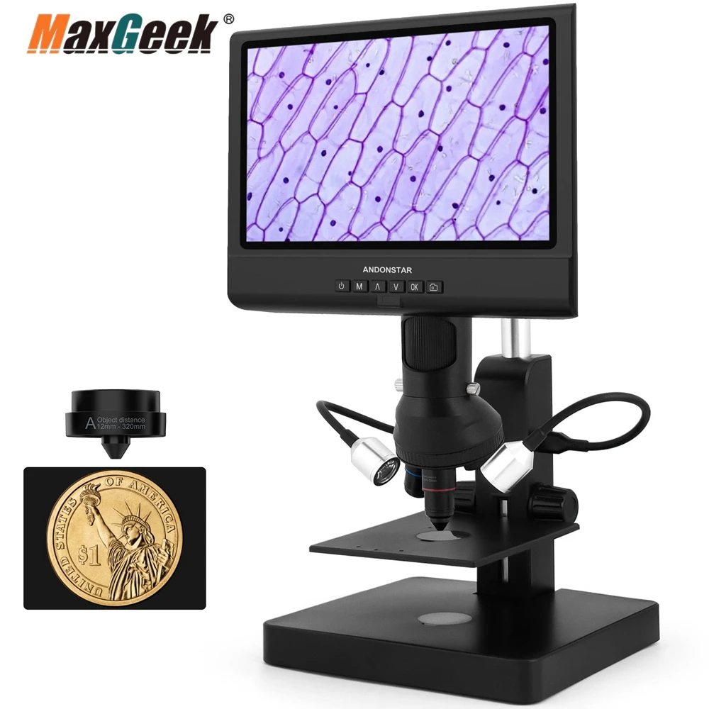Andonstar-microscópio Digital Andonstar para Reparação Eletrônica e Observação Biológica Ad249s-p 10 Uhd Hdmi-compatível