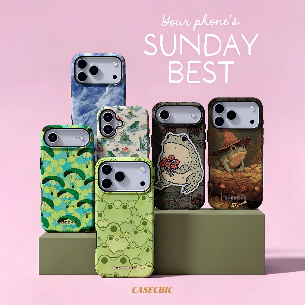 Frog Crowd For Samsung Galaxy S26 S25 S24 A56 A36 Phone Case Double-Layer Protection Cover for Women Girl CaseChic