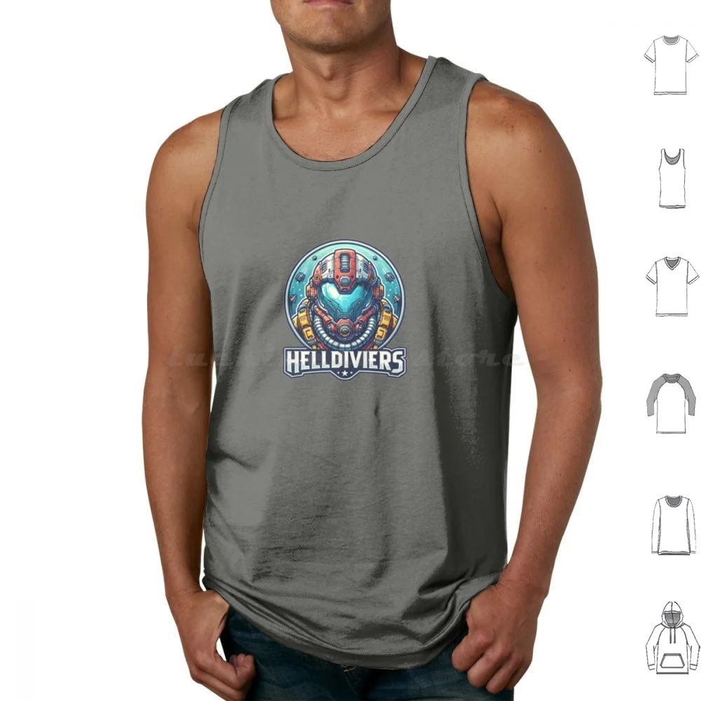 Helldivers 2 Gear Collection Tank Tops Vest Sleeveless Games Videogames Helldivers Liberty Humor Libertea Gamers