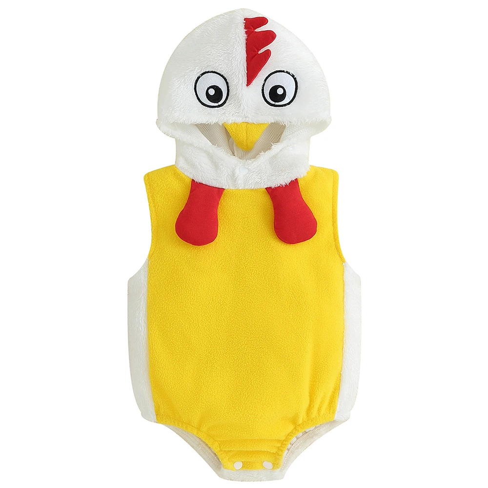 

Umorden Unisex Baby Chicken Chick Costume Hoodie Bodysuit Sleeveless Halloween Easter Fantasia Clothes 6M 12M 18M 24M