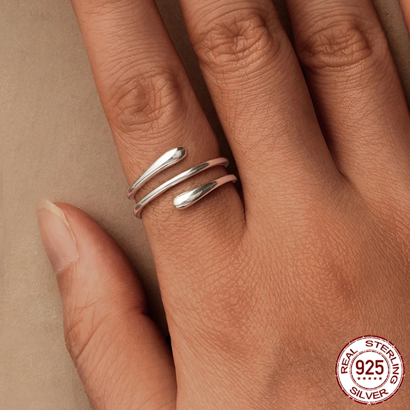 Women's Solid 925 Sterling Silver Twist Eternity Band Ring
