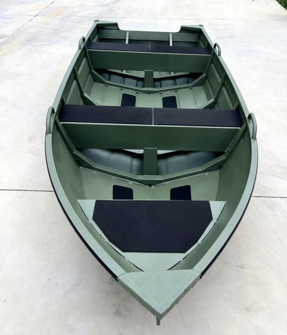 3.3M Aluminum Jon Boat with Outboard Diesel Engine Lightweight & Durable Family & Sea Fishing Use