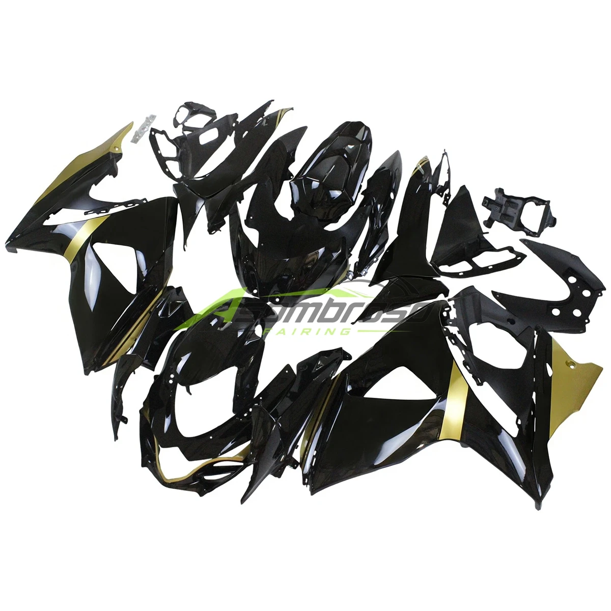 Motorcycle Fairing Kit For Suzuki GSXR1000 GSX-R 1000 2009-2016 K9 Gloss Black Gold ABS Injection Bodywork Set
