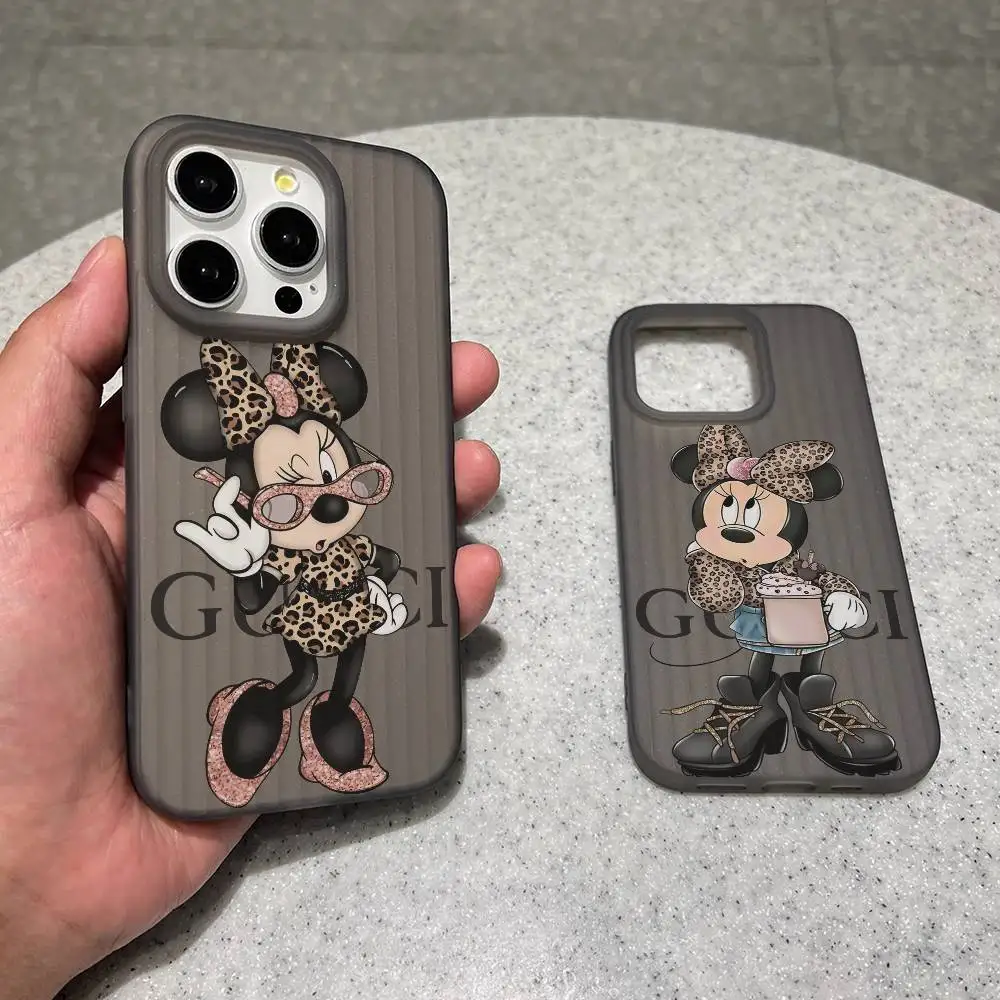 Mode Leopardenmuster Niedliche Maus Handyhülle Wellmuster Handyhülle für iPhone 17 Air 16 15 14 13 12 11 Plus Pro Max Cover