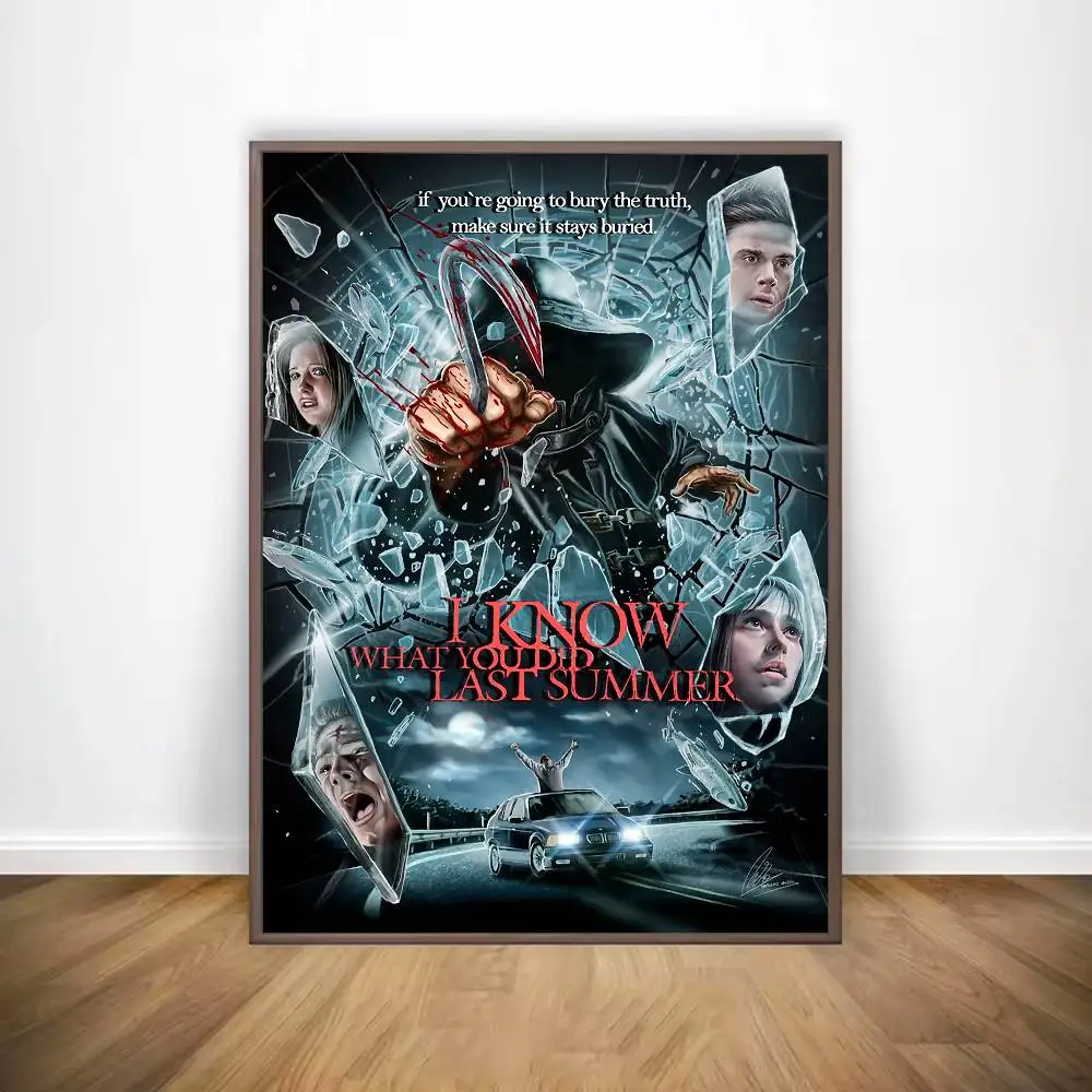 الفيلم أعرف ما فعلت في الصيف الماضي ملصق معرض يطبع ذاتية اللصق ديكور المنزل الديكور صور مطبوعة للحوائط ملصق غرفة المعيشة