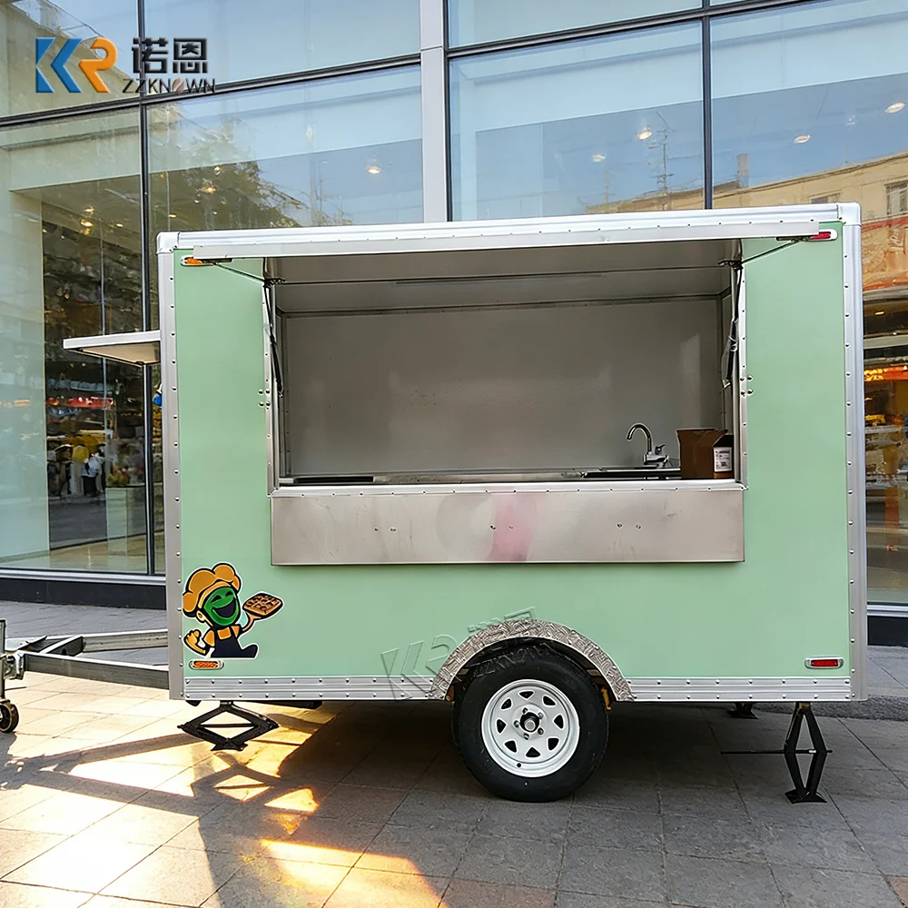 Remolque de Comida Móvil Personalizado, Comida Rápida con Cocina, Carrito de Helados, Café, Pizza, Barbacoa, Camión de Comida con Equipamiento Completo en Venta