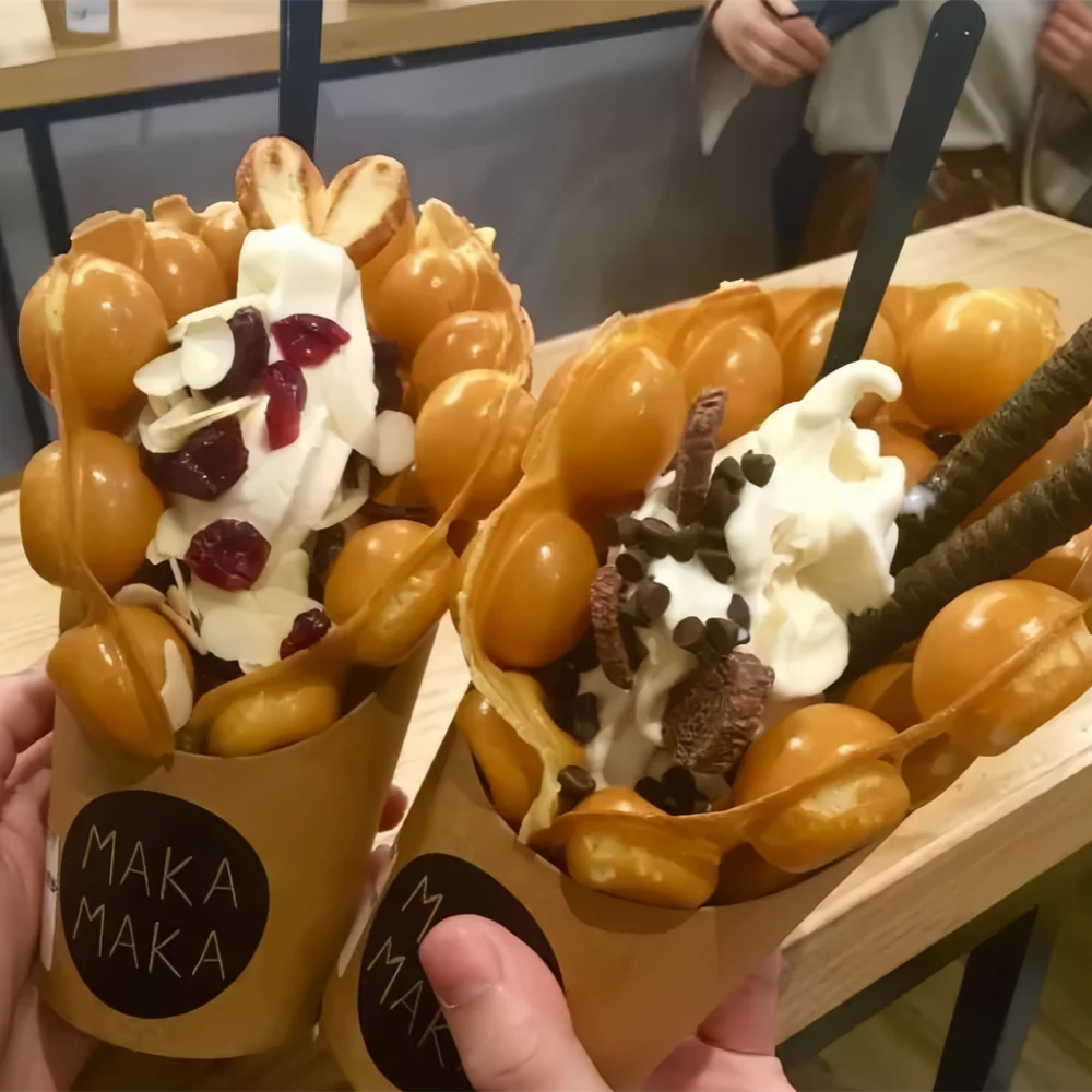 For*-Hot Selling Electric Restaurant User Commercial Bubble Korea Waffle Maker Machine.