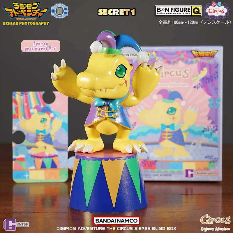 Bandai Digimon Gacha kapsułka pudełko z niespodzianką cyrk Tailmon Patamon Agumon Gabumon Piyomon Gashapon Anime figurka zabawka dla kolekcjonerów