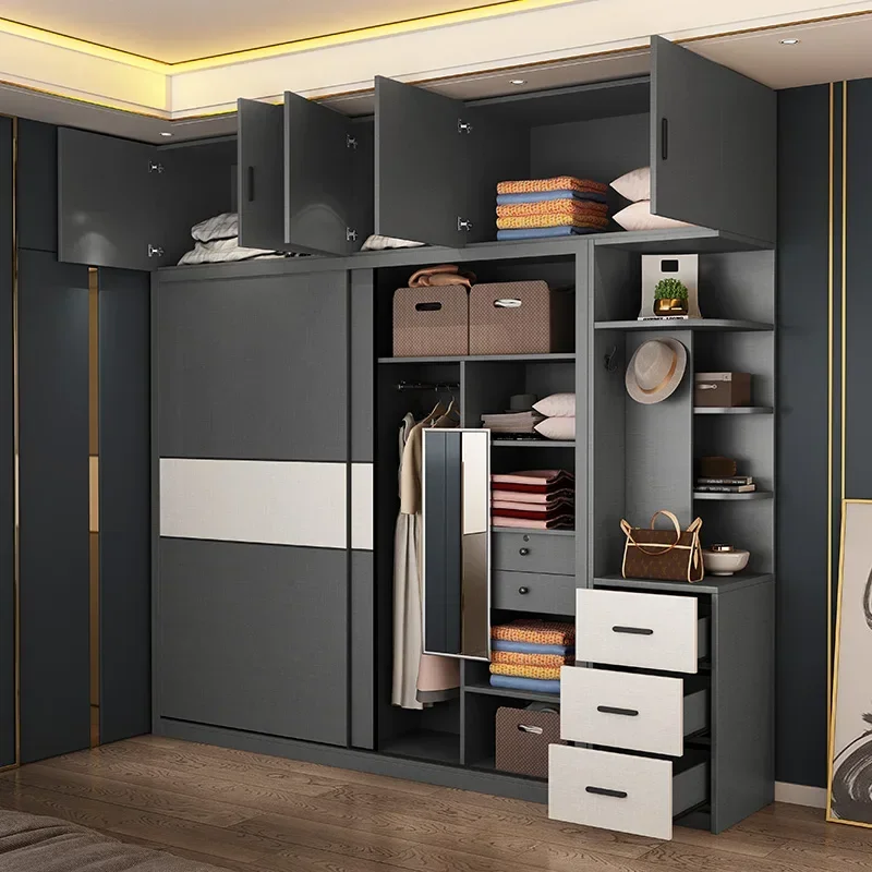 Modern Design Modular Wardrobe Bedroom Furniture Plywood Wardrobe Walk In Closet Cabinet Bedroom Clothes Organizer