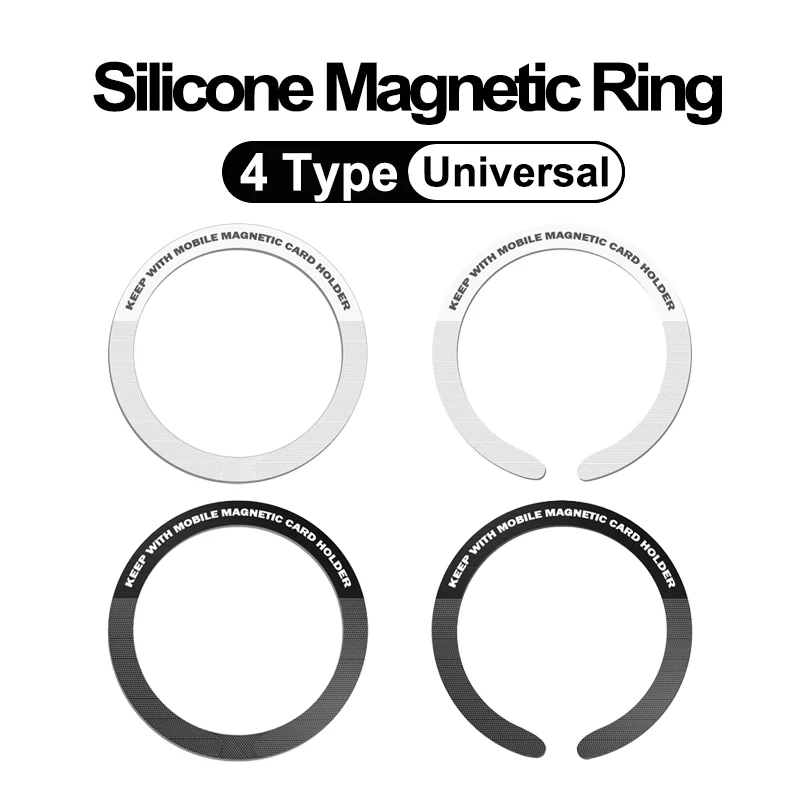 

New Metal Magnetic Ring Sticker for Magsafe Wireless Charger Metal Plate Ring Magnet Car Phone Holder for IPhone Samsung