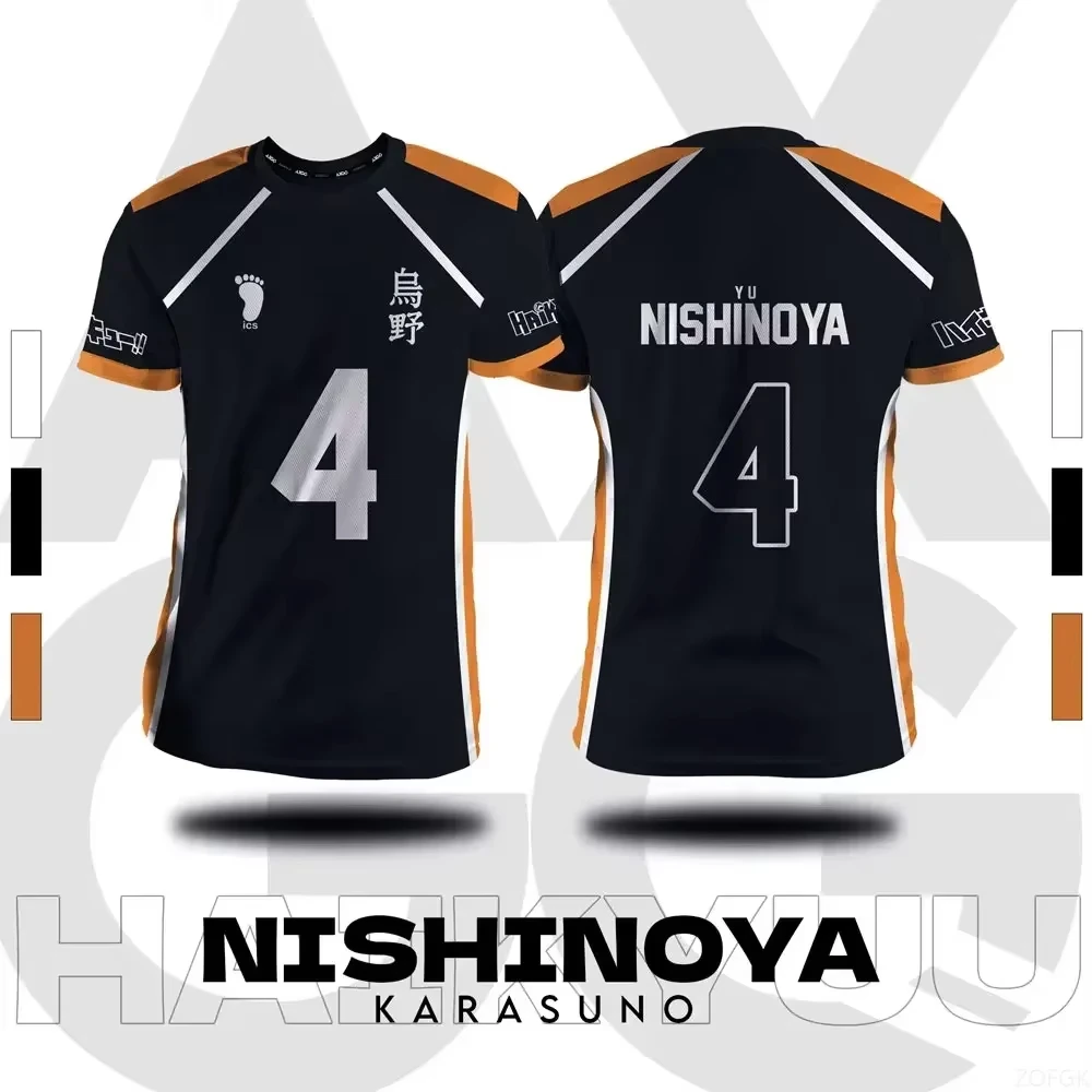 Summer Haikyuu Fukurodani Hinata Cartoon Anime Cosplay Print Men Women Tshirt Football Jersey Short Sleeve Tees Casual Kids Tops