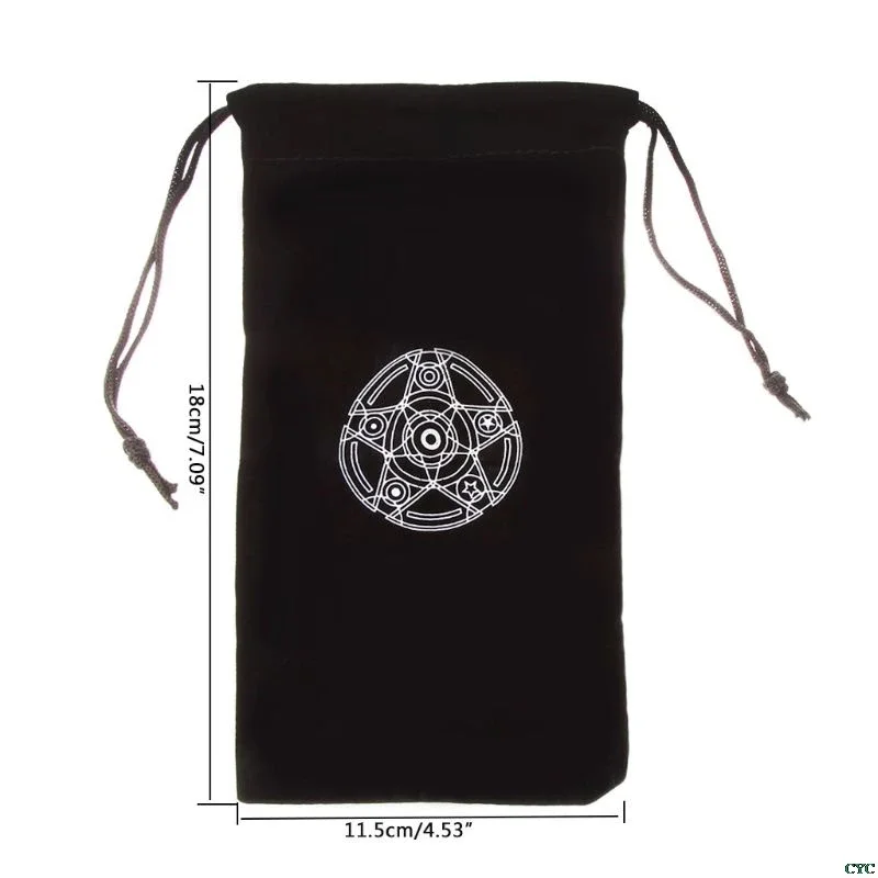 Velvet Pentagram Tarot Card Storage Bag Toy Jewelry Home Mini Drawstring Package Board Game Tarot Storage Bag