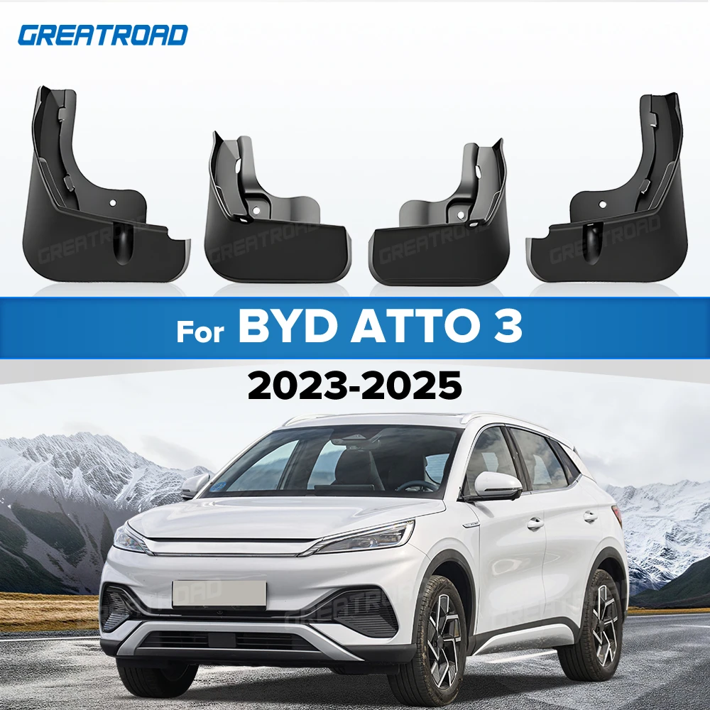 For BYD ATTO 3 2023 2024 2025 Fender Mudflaps Splash Guards Mudguards Mud Flaps car Accessories