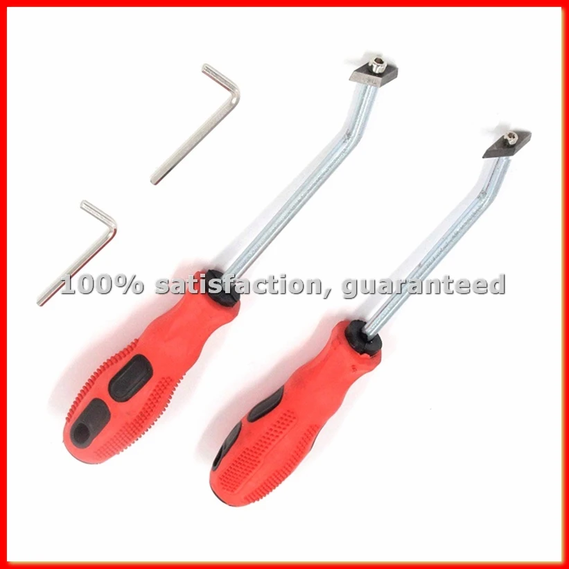 2-Piece Slotting Machine Set Grouting Removal Tool Caulking Triangle Blade Corner Scraper Floor Tile Seam Cleaning Cone-A68X