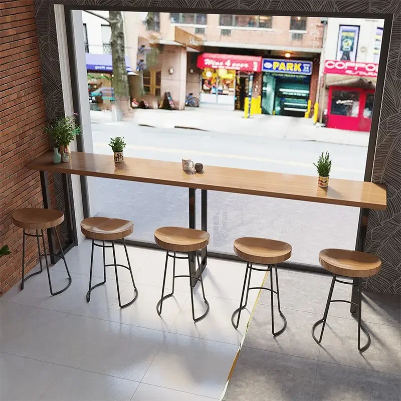 

Wood Bar Table Room Decor Dj Booth Luxury Cool Stools Buffet Nordic Style Center Outdoor Dining Tables Kitchen Furniture Mesa