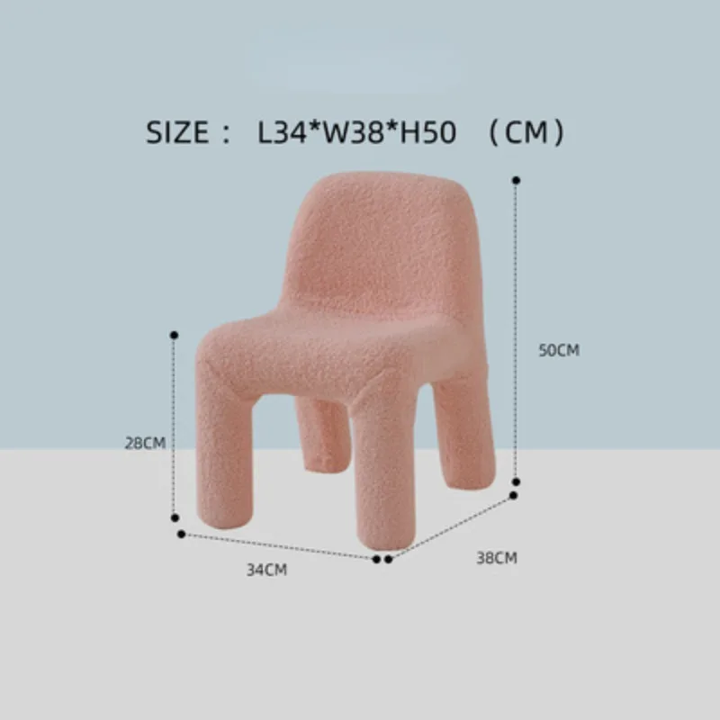 Plastic Chair Minimalist Velvet Children Stools Home Living Room Shoe Changing Stools