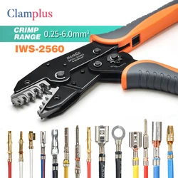 IWS-2560 Crimpen Zangen für XH2.54/SM2.54/Dupont/3.96/2.8/4.8/6.3/OT Terminals 0,25-6mm ² 23-10AWG Stecker Hand Crimper Tool