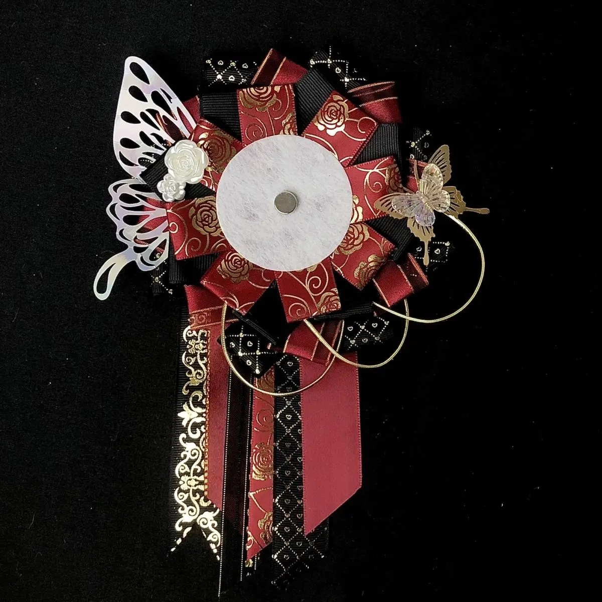 Luxury Ita Bags Accessories,Japanese Badge Holder Base Tray ,Anime Lolita Cosplay Ribbon Backpack Decoration, Can Badge Case