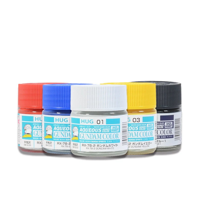 10ML MrHobby HUG01-HUG108 RX78 Freedom Zion Water Base Acrylic Color Paint For DIY Plastic Doll Military Model Kit Building Tool