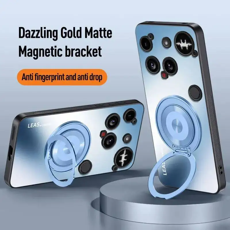 

Для телефона Nothing 3, противоударный защитный чехол-подставка, роскошный металлический магнитный чехол-держатель Magsafe Ring