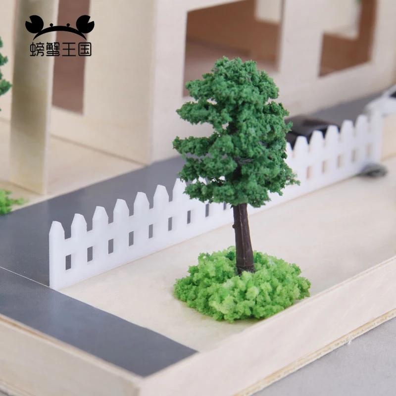 5pcs Miniature Garden Fence for Model Scenery 1/25 1/50 1/75 1/100 scale Model Train Railway Accessories Model Building kits