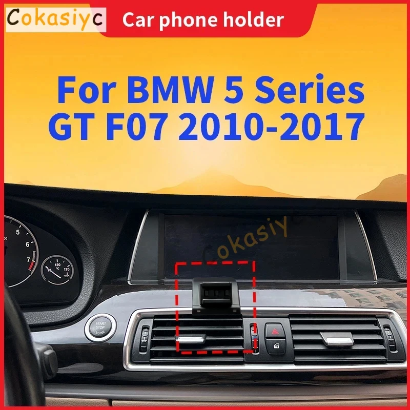 Suporte de telefone para carro, para bmw série 5 gt f07 2010 2011 2012-2017, base de suporte fixa especial, carregamento sem fio, acessórios interiore