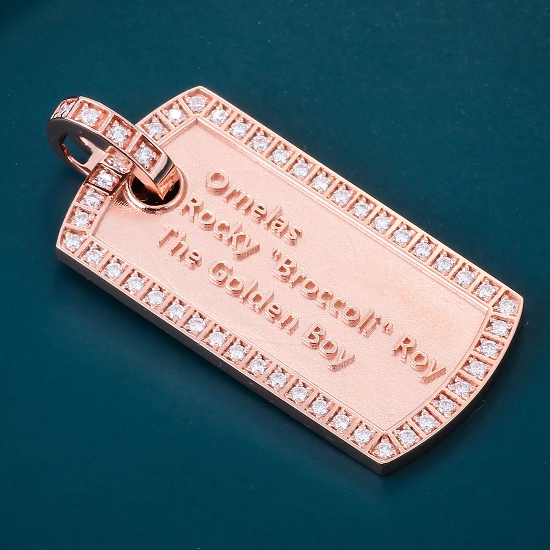 بروفانس مربع قلادة للرجال مويسانيتي الهيب هوب المعلقات للنساء 10K روك قطرة قلادة ميامي مغني الراب قلادة للرجل