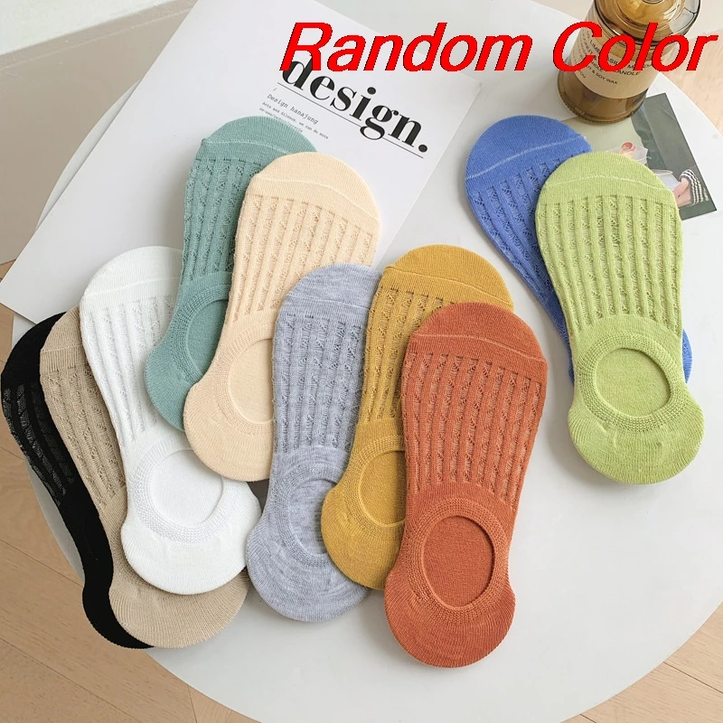 

5 пар женских носков, корейские допаминовые кавайные милые носки до щиколотки, тонкие летние дышащие сетчатые носки с неглубоким ртом для девочек