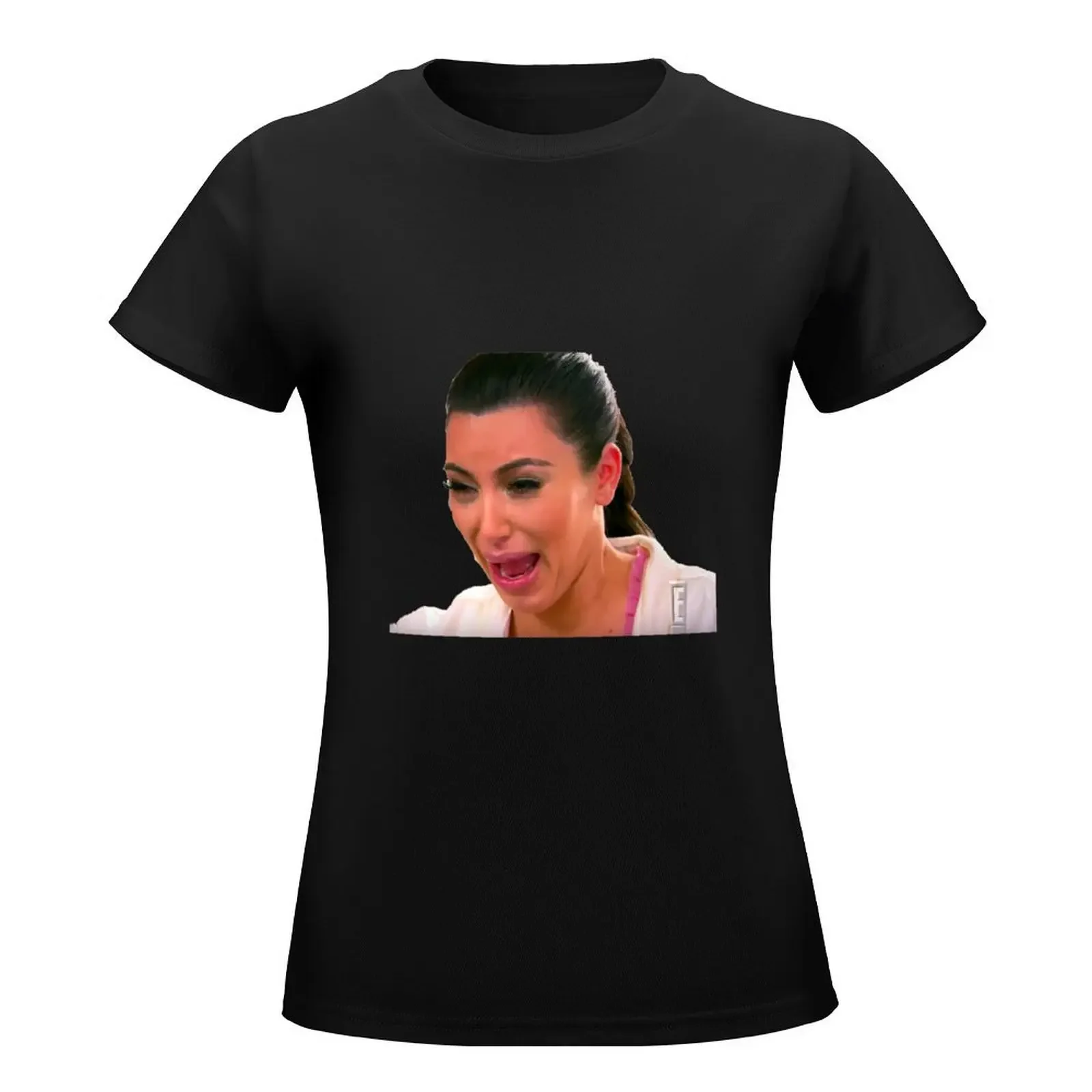 kim crying T-Shirt Blouse kawaii clothes summer top female Women clothes