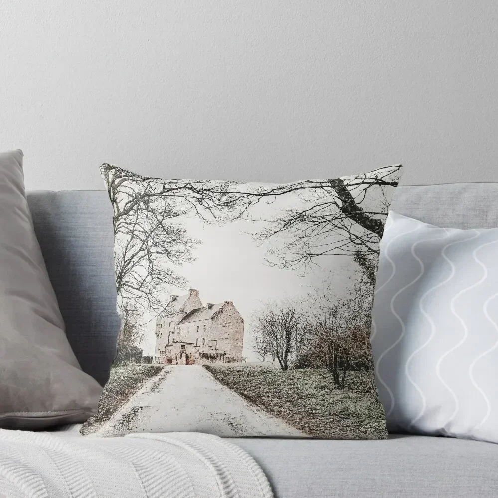 Midhope Castle Photo Serie Film Location Photography Lallybroch Castle Throw Pillow Sofa Cushions Cover Cushions For Sofa pillow