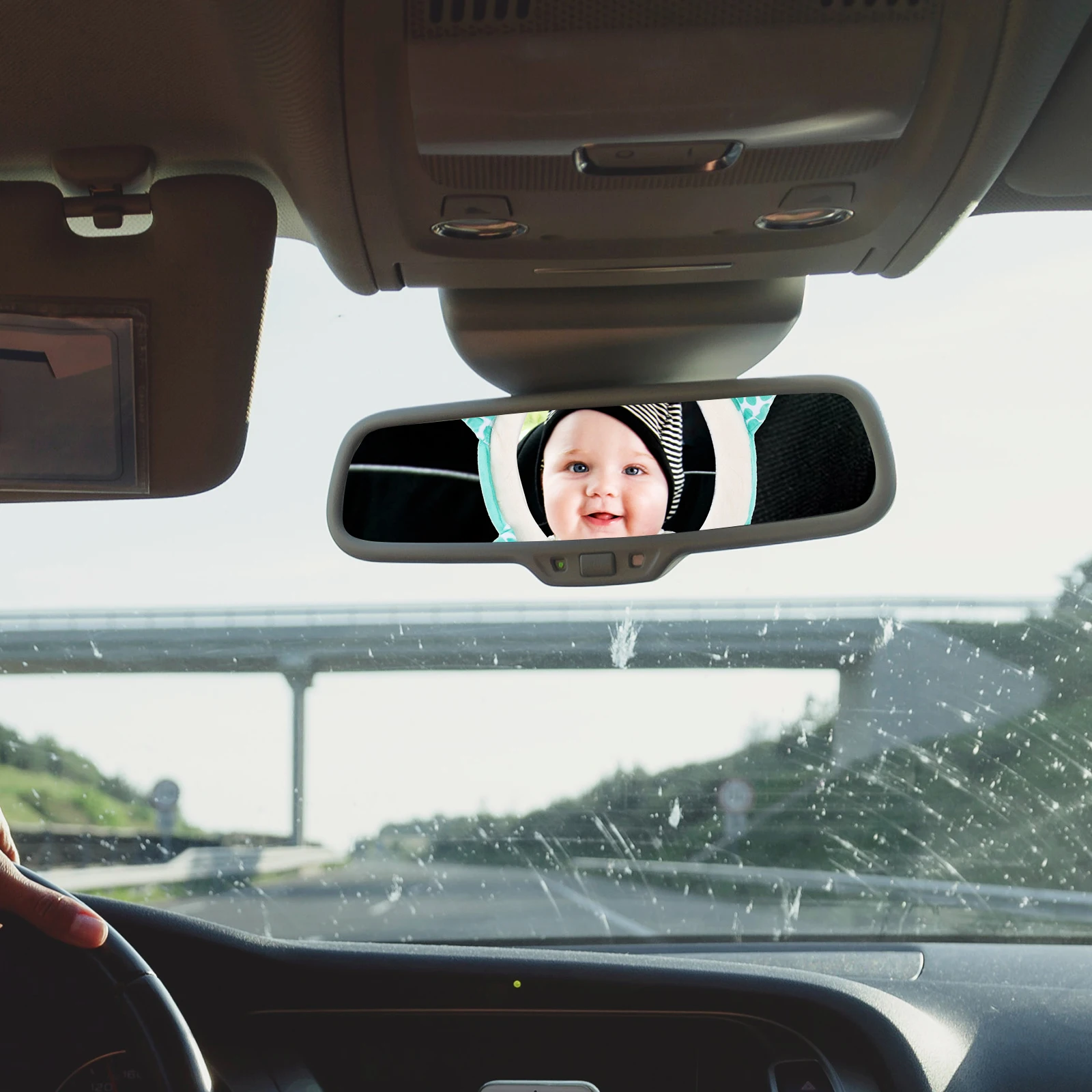 

Rear View Mirror Deer Rearview Mirrors Portable Baby Car for Back Seat Creative Distorting Infant Observation