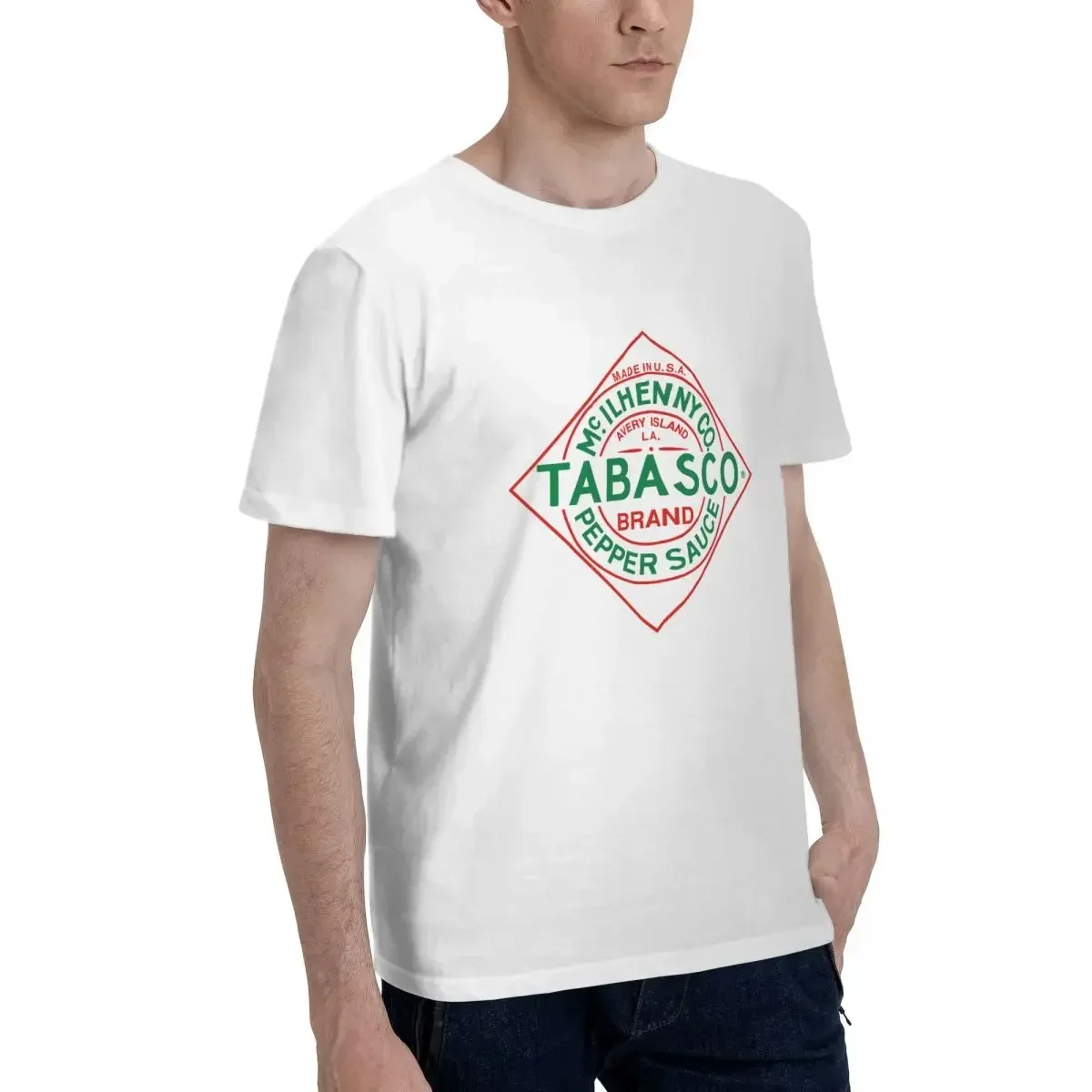 Vtg Tomato Cartoon Tabasco Sauce Pepper T-shirt Tee Cotton Premium Shirt High Quality