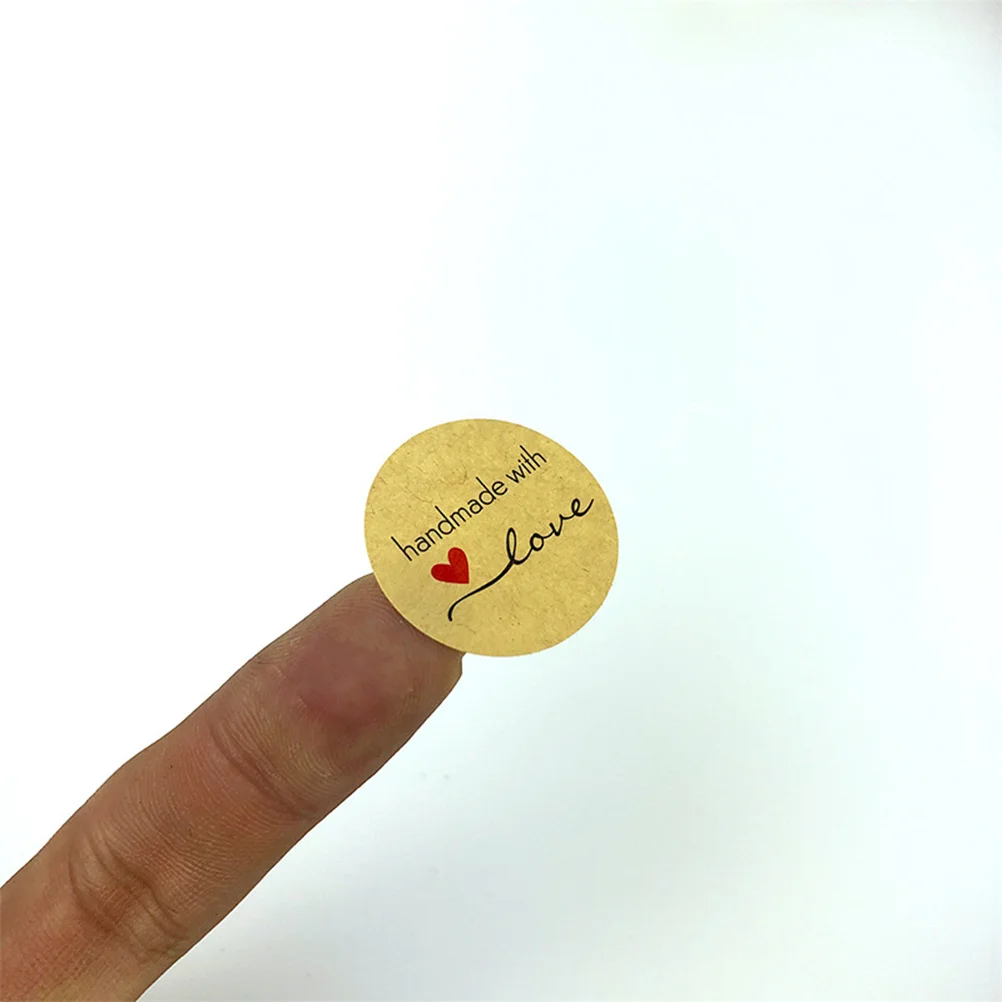 

500Pcs Kraft Paper Thank You Stickers Easy Remove No Residue Adhesive DIY Gift Tags for Cards Balloons Parcels Scrapbooking