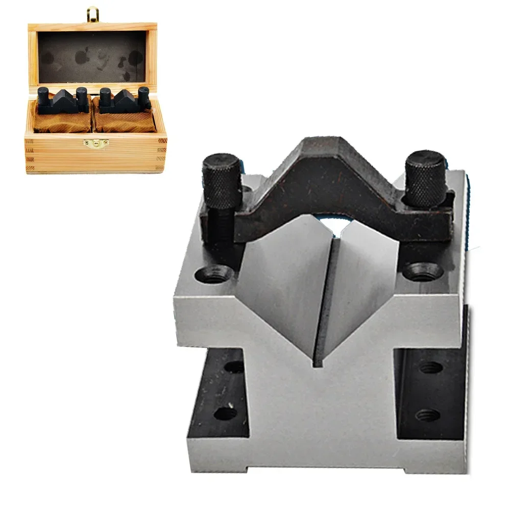 

Useful HighQuality Practical V-shaped Block Clamp 35x35x30mm Pairs Precision V-block With Clamp 2pcs Hardened Steel