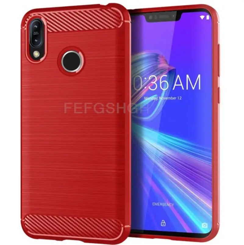 Carbon Fiber Ring Holder Stand Case For ASUS ZenFone Max Pro M2 ZB631KL ZB633KL X01AD X01BDA Silicone Shockproof Cover