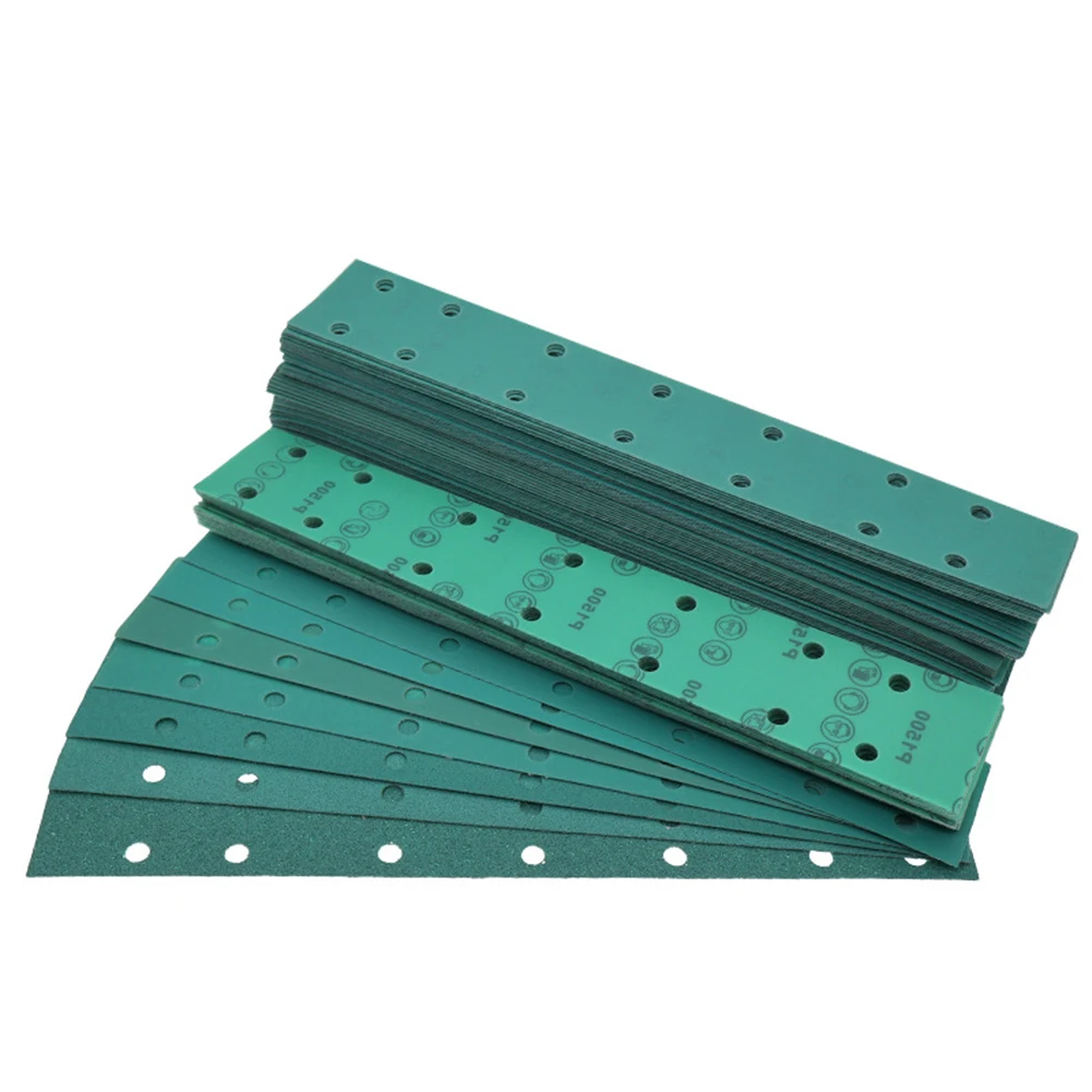 

10 шт. 70*420 мм пленка 14 отверстий флокированная наждачная бумага для шлифовки и полировки автомобиля аксессуары для электроинструментов