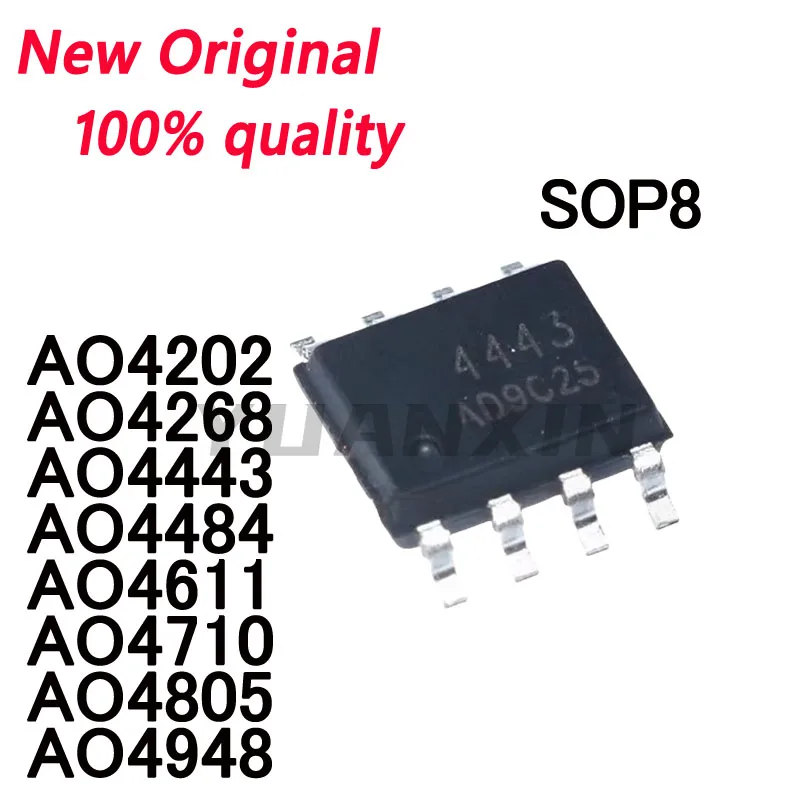 10/PCS New Original AO4202 AO4268 AO4443 AO4484 AO4611 AO4710 AO4805 AO4948 SOP8 Chipset In Stock