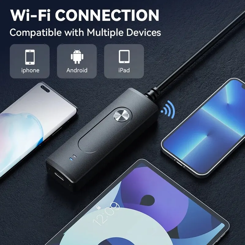 Wireless Endoscope Camera 2MP Single&Dual Lens WiFi Borescope Car Inspection Camera Waterproof Hard Pipe Camera For Android IOS