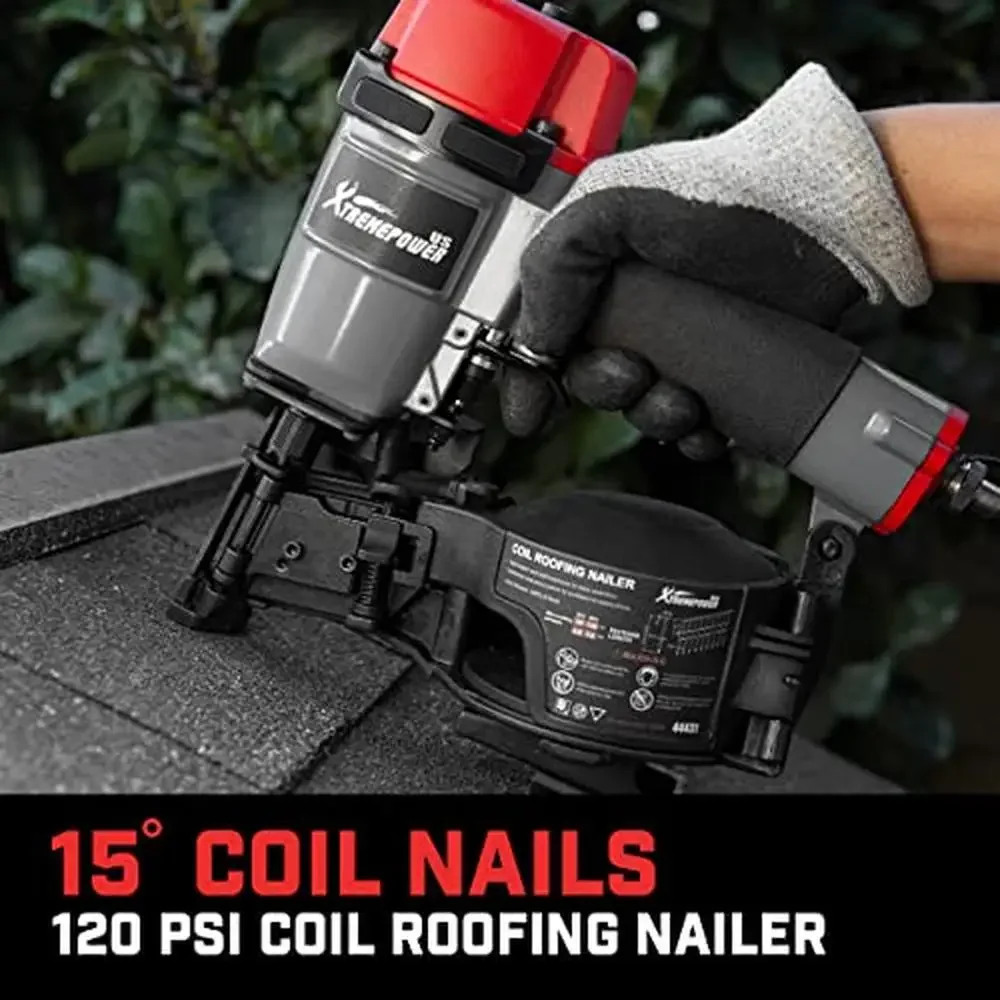 Professional 16 Degree Coil Siding Roofing Nailer Pneumatic Gun Fiber Cement Fencing Soffit 7/8