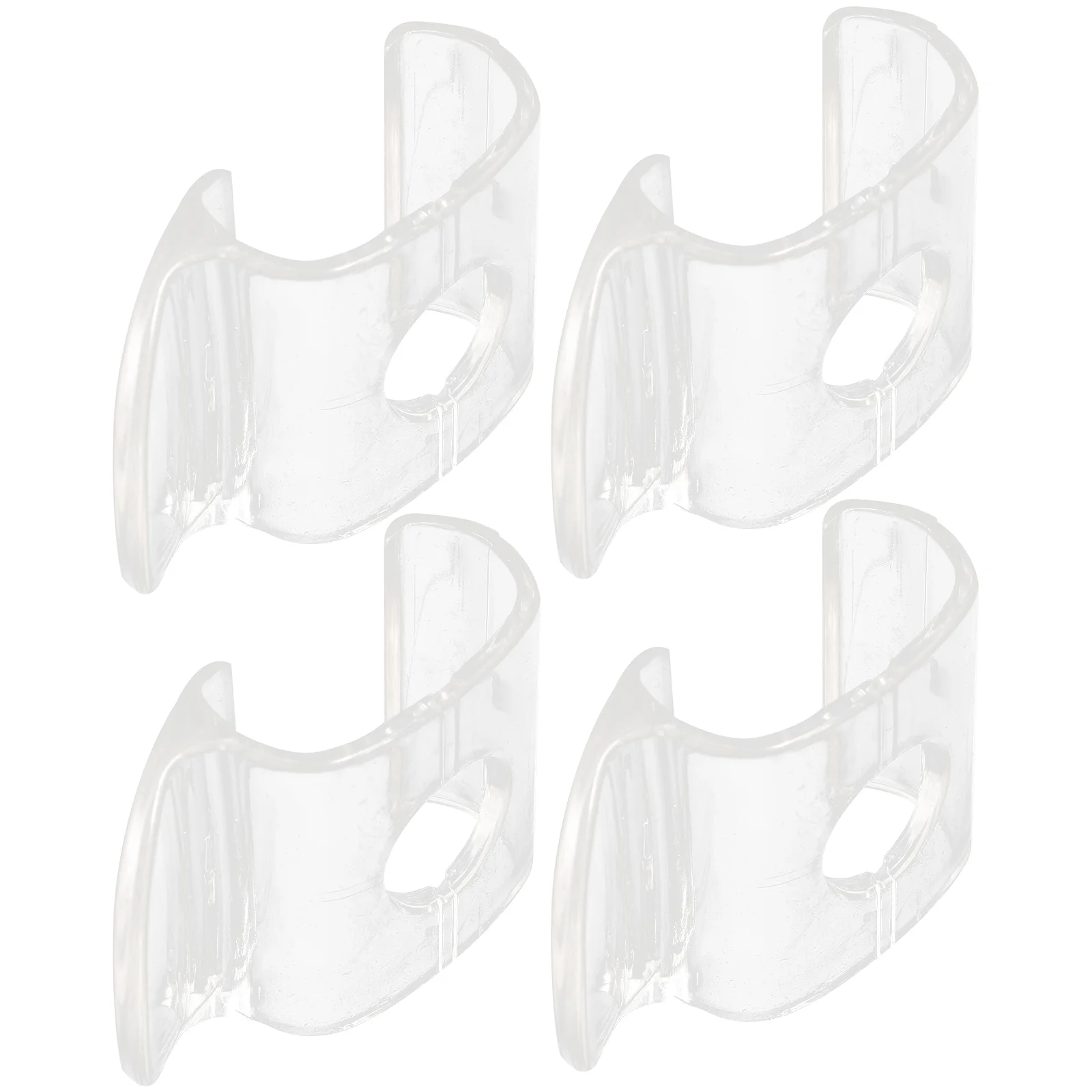 4 Pcs Venetian Blind Clip Transparent Handles Cordless Shade Pulls Curtain Bracket Roller Parts Window down Plastic Accessories