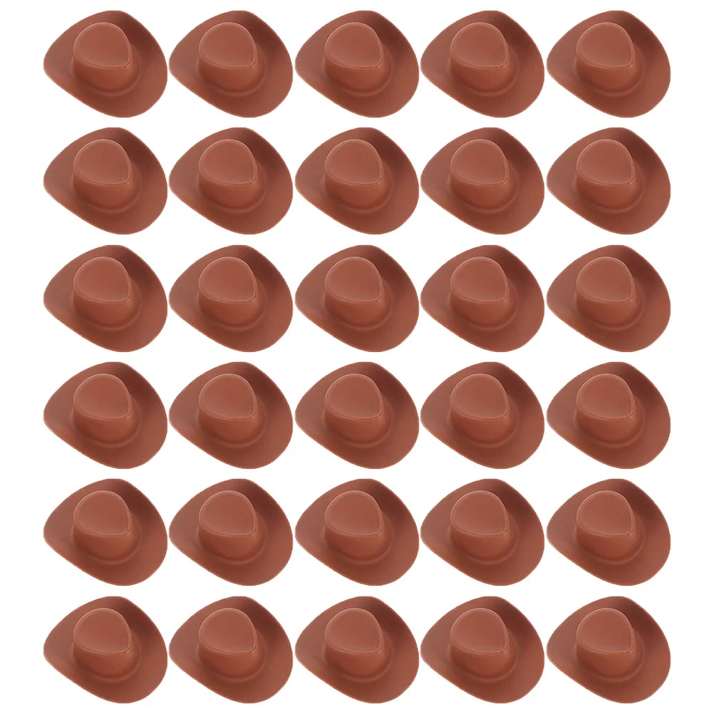 40 stuks kleine westerse hoeden voor doe-het-zelf schilderij ambachten mini hoed set voor huisdecoratie vakantie feest cadeau-ideeën ambachtelijke supply kit