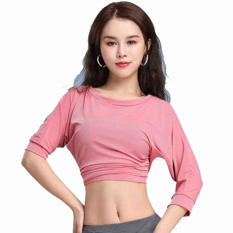 

Adult Lady Belly Dance Tops Women Oriental Indian Dance Sexy Loose Tops Beginners Practice Training Top Suit Dancer Wear Clothes