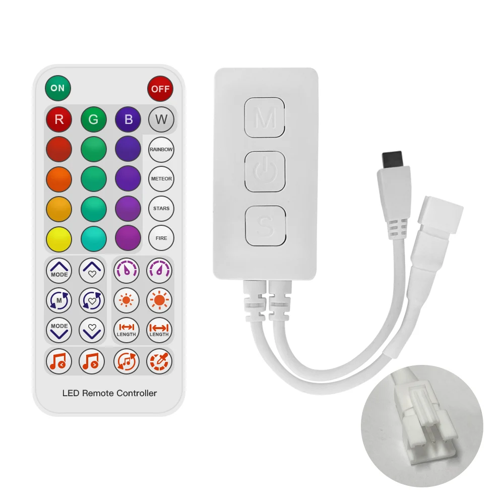 USB SP611E WS2812 Controller For Dream Color LED Strip RGB DC5V 12V 24V LED 600-Pixel Music Sync APP Bluetooth Pixel Control