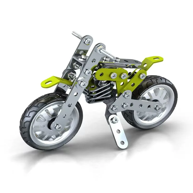 Children's toy Assembly toy Stainless steel screws Children's boy educational building blocks toy arrangement model New motorcyc