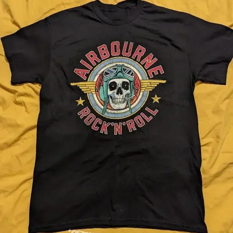 Camiseta de algodón Airbourne Uk European Campaign 2023 Tour S 5Xl Us846