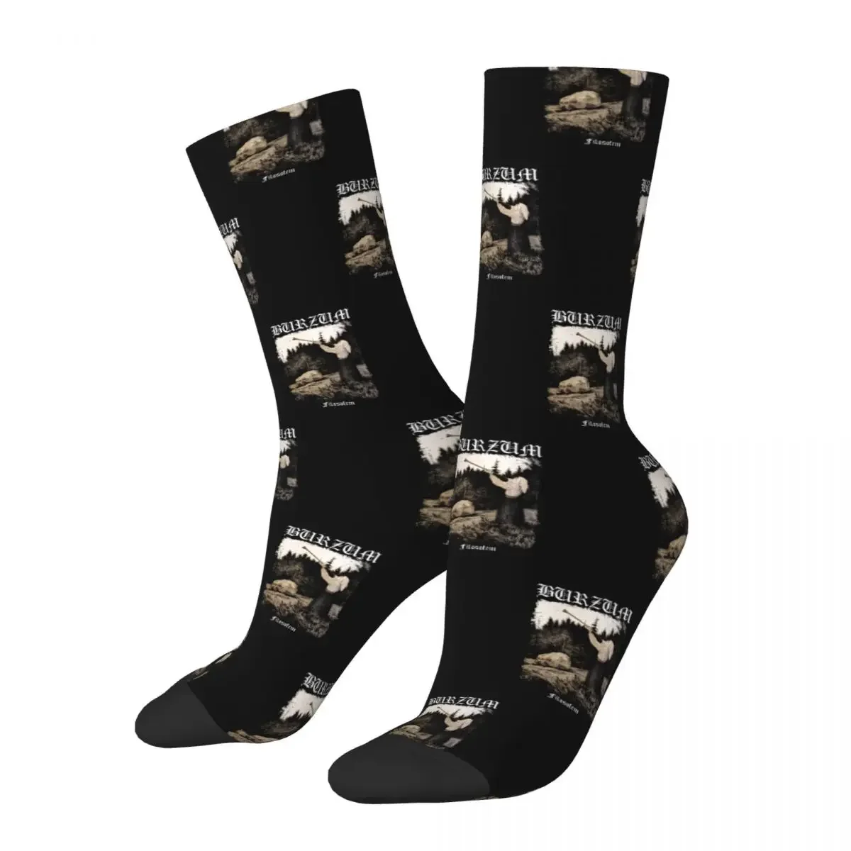 

Winter Warm Retro Women Men Burzum Flag Socks Sweat Absorbing Football Socks